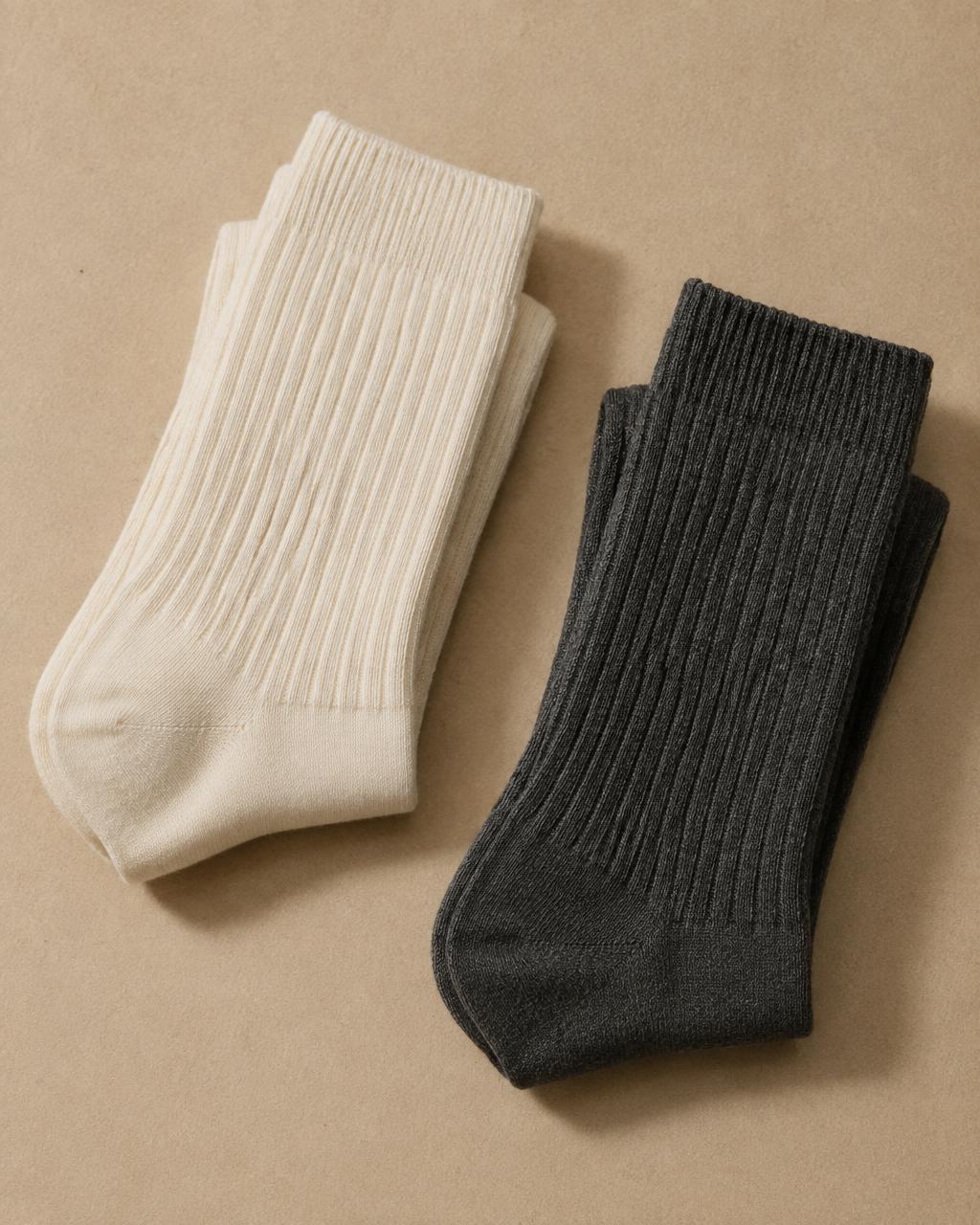 Loop Ribbed Socks (2-Pack)